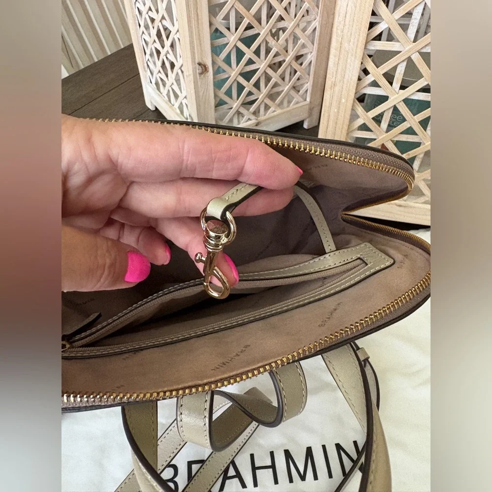 Brahmin Tan Leather Backpack - Picture 6 of 9